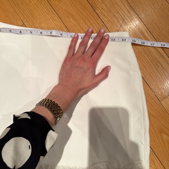 Ivory Ostrich Feather Hem Mini Skirt - Picture 5 of 11